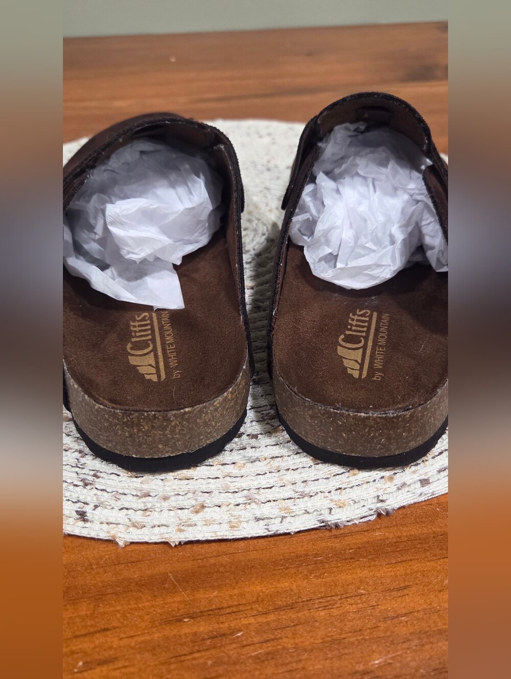 Cliffs by WHITE MOUNTAIN Women’s Suede Slip-On Clog in Chocolate - Picture 3 of 6